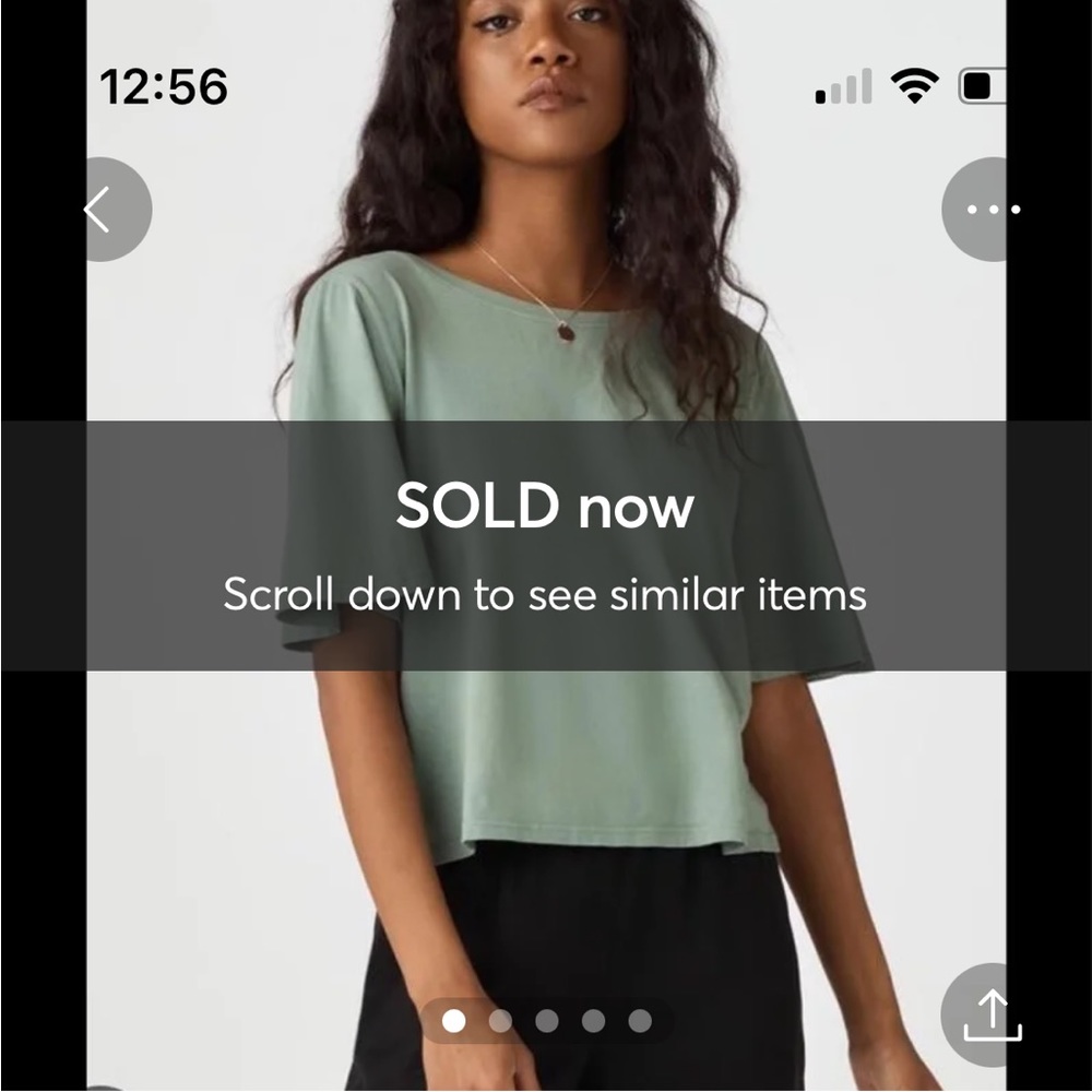 Vetta Sage Green Flutter Tee